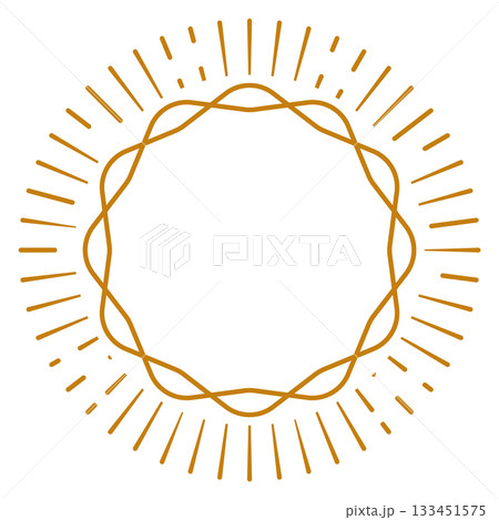 A yellow circle with a white background 133451575
