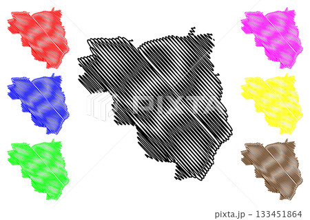 Apeldoorn city and municipality (Kingdom of the Netherlands, Holland, Gelderland or Guelders province) map vector illustration, scribble sketch Apeldoorne map 133451864