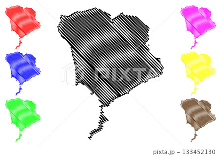 Breda city and municipality (Kingdom of the Netherlands, Holland, North Brabant or Noord-Brabant province) map vector illustration, scribble sketch Breda map Breda city and municipality (Kingdom of the Netherlands, Holland, North Brabant or Noord-Brabant province) map vector illustration, scribble sketch Breda map 133452130