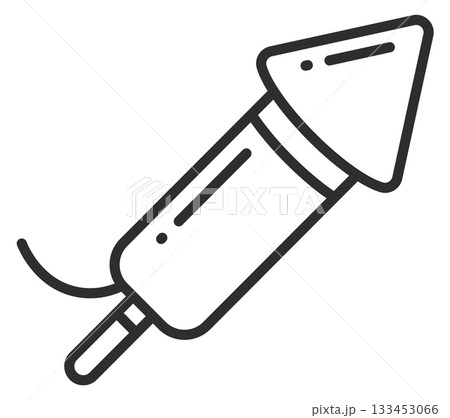 A black and white drawing of a rocket A black and white drawing of a rocket 133453066