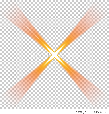 透明背景上的橙色十字梁形狀 133453207
