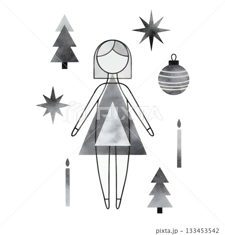 北欧ペーパードールクリスマス 133453542