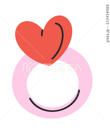 Engagement ring Valentines day sticker 133454089