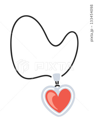 Heart pendant on chain gift 133454098