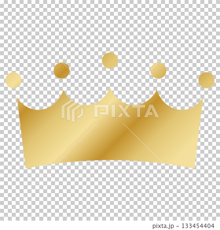Golden crown vector icon 133454404