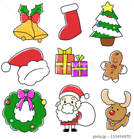 クリスマスアイコンセット 133454870