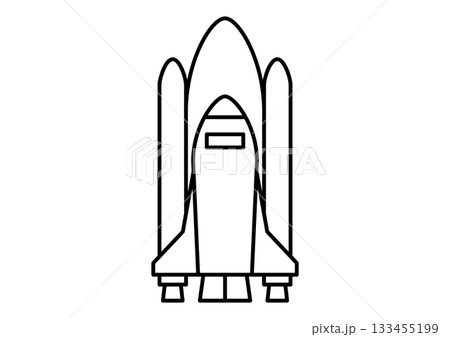 スペースシャトルと燃料タンクのアイコン 133455199