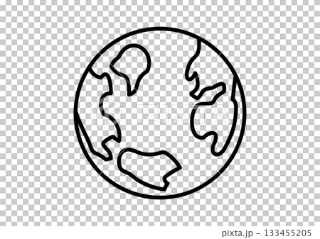 簡單的地球圖標 133455205