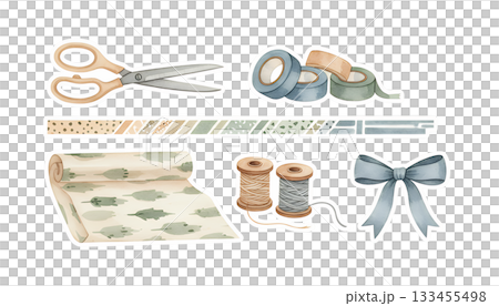 クラフトツールとラッピング素材セット 133455498