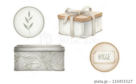 ヒュッゲ風ミニマルギフトボックスコレクション 133455527