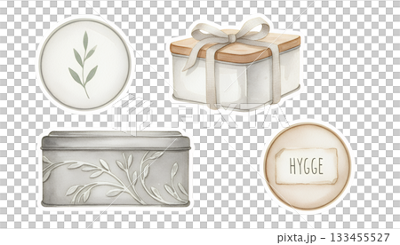 ヒュッゲ風ミニマルギフトボックスコレクション 133455527