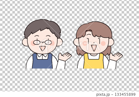 圖中描繪了一男一女,分別代表家庭主婦或家庭主婦,正在指路。 圖中描繪了一男一女,分別代表家庭主婦或家庭主婦,正在指路。 133455899