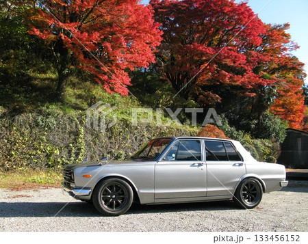 旧車と紅葉の景色 旧車と紅葉の景色 133456152