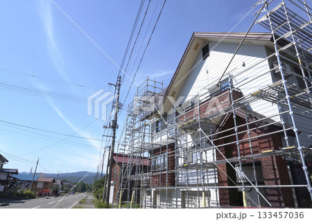 住宅の工事(足場)02 住宅の工事(足場)02 133457036
