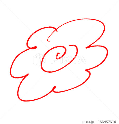 はなまるの手描きマーク はなまるの手描きマーク 133457316