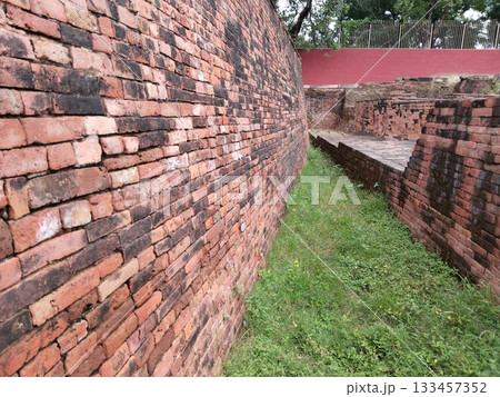 ancient brick wall made in almost 2500 years ago 133457352