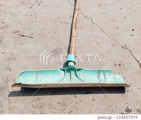 old wooden Plastic Floor cleaner Wiper 133457374