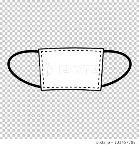 Simple nonwoven mask illustration icon 133457388