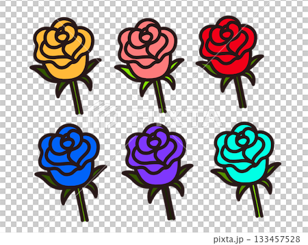 七彩玫瑰一套 133457528