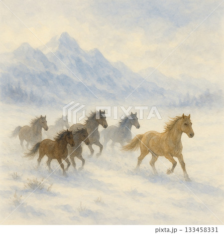 野生馬 マスタング ベンツ 133458331