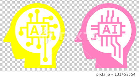 一個圖示的插圖,該圖示利用人工智慧代替人類快速處理和計算事物。 一個圖示的插圖,該圖示利用人工智慧代替人類快速處理和計算事物。 133458554