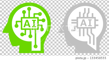 An illustration of an icon that uses artificial intelligence to quickly process and calculate things instead of humans An illustration of an icon that uses artificial intelligence to quickly process and calculate things instead of humans 133458555
