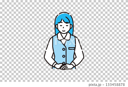 女接待員鞠躬 133458878