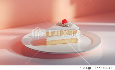 Carrot cake sweet snack layered cake with white cream on plate 133459031