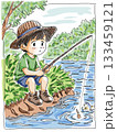 釣りをする少年3 色付き 133459121