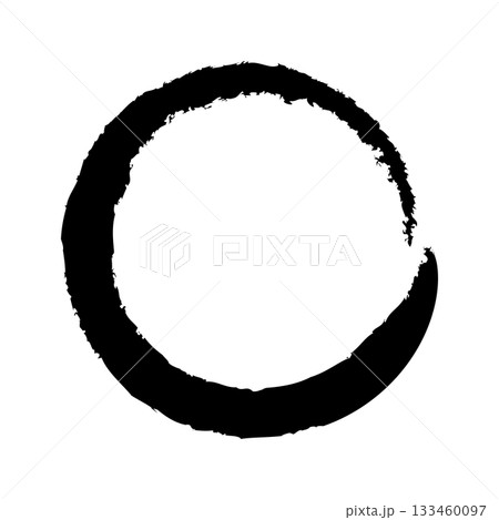 アイコン 筆文字 筆丸. 円 素材 単体 黒 アイコン 筆文字 筆丸. 円 素材 単体 黒 133460097