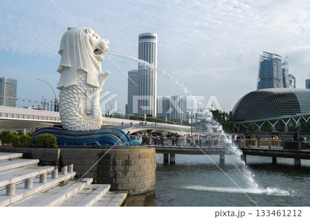 朝のマーライオン, シンガポール 133461212