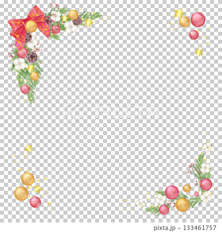 Christmas wreath frame (square, no frame) Christmas wreath frame (square, no frame) 133461757