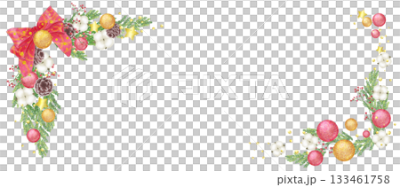 Christmas wreath frame (horizontal, no frame) Christmas wreath frame (horizontal, no frame) 133461758