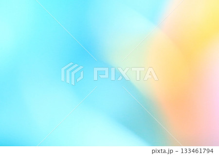 青・オレンジ色系　ふんわりな抽象的背景 133461794
