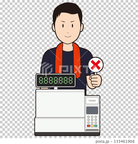 Register and male restaurant staff 10 Register and male restaurant staff 10 133461908