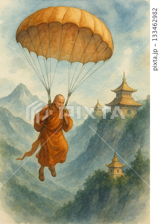 パラシュート 落下傘 ハエ 133462982