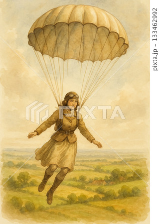 パラシュート 落下傘 レトロ調 133462992