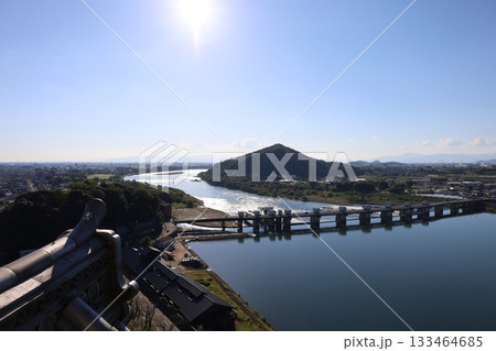 犬山城、天守閣から見る景色【愛知・犬山】 犬山城、天守閣から見る景色【愛知・犬山】 133464685