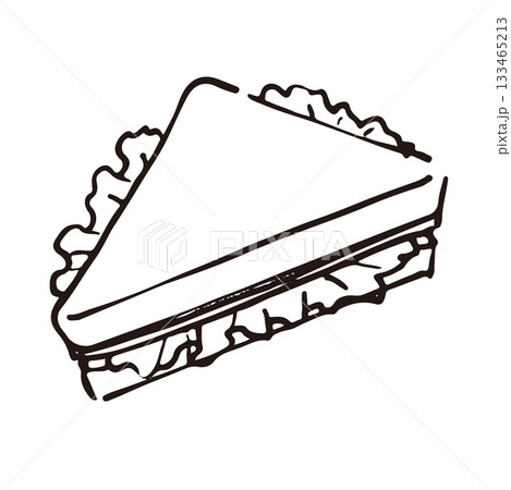 サンドウィッチの線画イラスト 133465213
