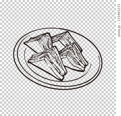 サンドウィッチの線画イラスト 133465215