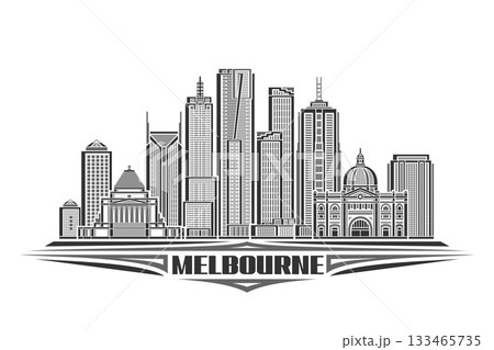 Vector illustration of Melbourne 133465735