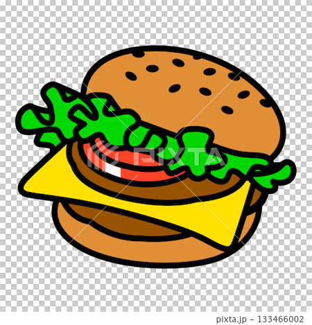 Hamburger at a fast food restaurant Hamburger at a fast food restaurant 133466002