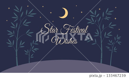 Star Festival Night with Wishing Bamboo Trees Star Festival Night with Wishing Bamboo Trees 133467239