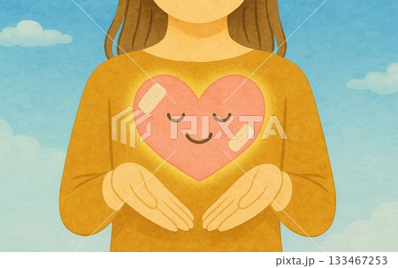 癒しのハート・自己肯定感の回復｜Healing Heart Art 133467253