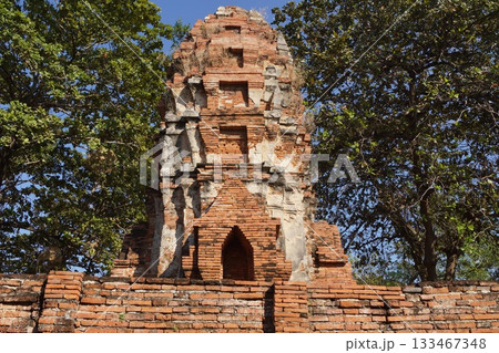 タイ アユタヤ  アユタヤ歴史公園 ワット・マハタートの仏塔 133467348