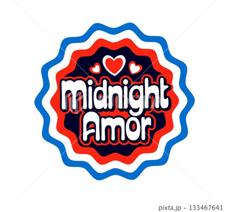France midnight amour retro Y2K sticker or symbol. France tourism 60s 70s vector label, French flag colors Y2K sticker. European nation culture tag with love hearts and romantic typography text France midnight amour retro Y2K sticker or symbol. France tourism 60s 70s vector label, French flag colors Y2K sticker. European nation culture tag with love hearts and romantic typography text 133467641