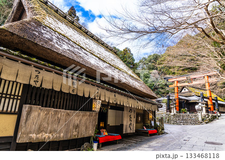 【重要伝統的建造物群保存地区】嵯峨鳥居本 冬の街並みの風景7 京都府京都市右京区 【重要伝統的建造物群保存地区】嵯峨鳥居本 冬の街並みの風景7 京都府京都市右京区 133468118
