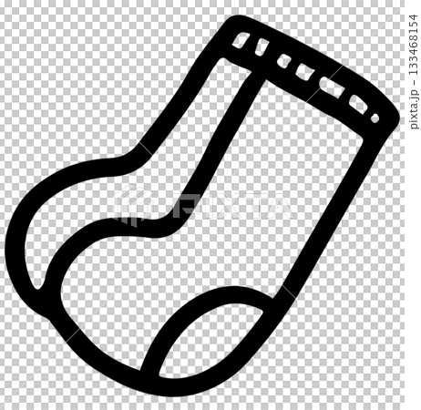 Hand drawn Santa sock outline for Christmas and New Year decoration, ornament, card print, sticker, festive winter, cute patches, shirt print, happy holiday, department store, brooch, pin, costume Hand drawn Santa sock outline for Christmas and New Year decoration, ornament, card print, sticker, festive winter, cute patches, shirt print, happy holiday, department store, brooch, pin, costume 133468154