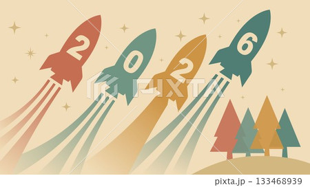 Launch into 2026 with Retro Rocket Design Launch into 2026 with Retro Rocket Design 133468939