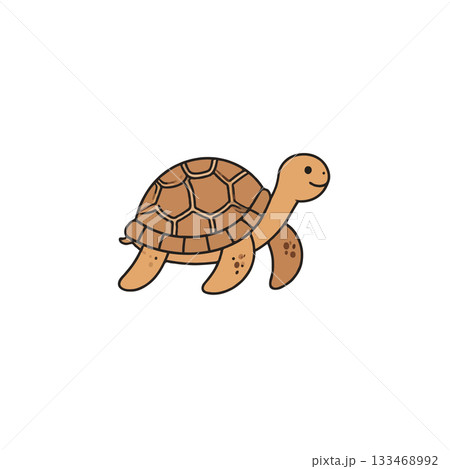 Adorable sea turtle illustration showcasing detailed shell patterns and soft pastel colors Adorable sea turtle illustration showcasing detailed shell patterns and soft pastel colors 133468992